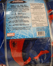 Load image into Gallery viewer, Marvel Spiderman 4 Piece Twin Bedding and Sheet Set with Bonus Tote
