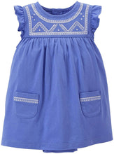 Load image into Gallery viewer, Carters Embroidered Dress and Cardigan Set
