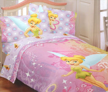 Load image into Gallery viewer, Disney Fairies TinkerBell Whimsy Tink Twin Sheet Set Tinker Bell Sheets
