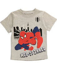 Load image into Gallery viewer, Marvel Little Boys' Spiderman Toddler TEE Shirt Web Spinner Grey
