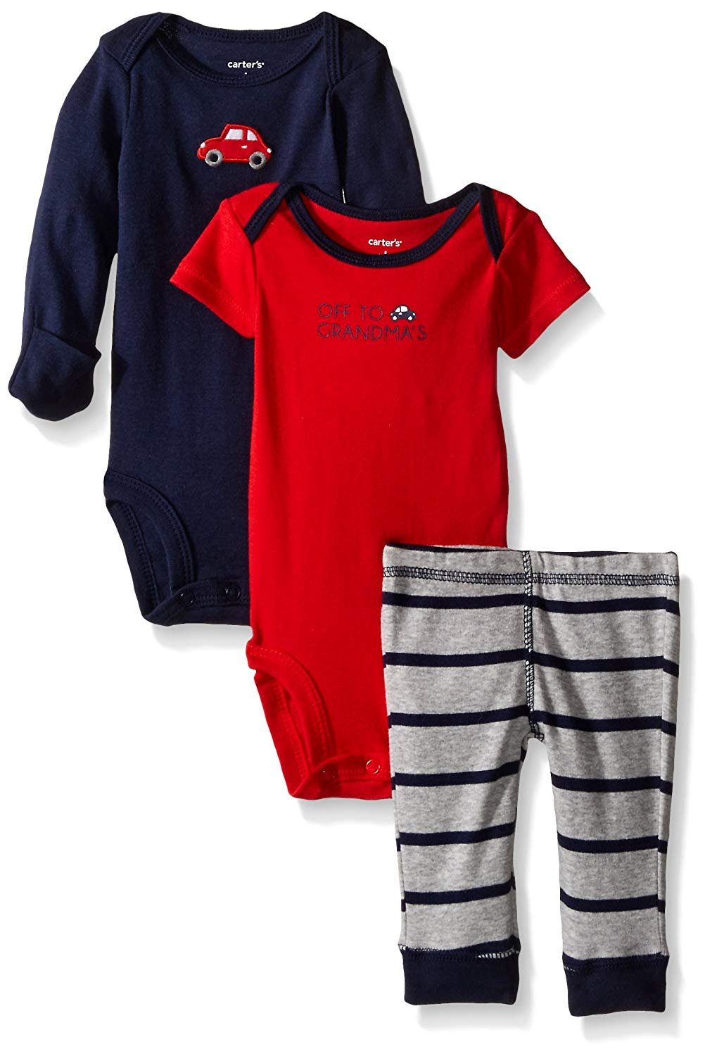 Carter's Baby Boys' 3pc Car Onesie Set