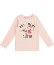 Load image into Gallery viewer, Carter's Girl's Long Sleeve Pink Rosette "HEY THERE CUTIE" Tee
