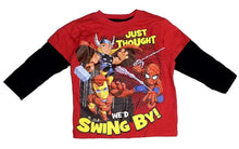 Load image into Gallery viewer, Marvel Little Boys' Superhero Squad Toddler Long Sleeve RED Shirt
