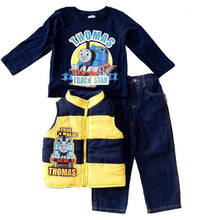 Load image into Gallery viewer, Thomas the Train Little Boys' Toddler 3 Piece Vest Set True Blue Thomas
