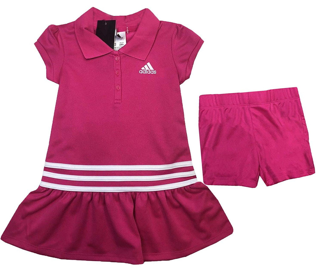 adidas Girl's Athletic 2 Piece Polo Dress Set