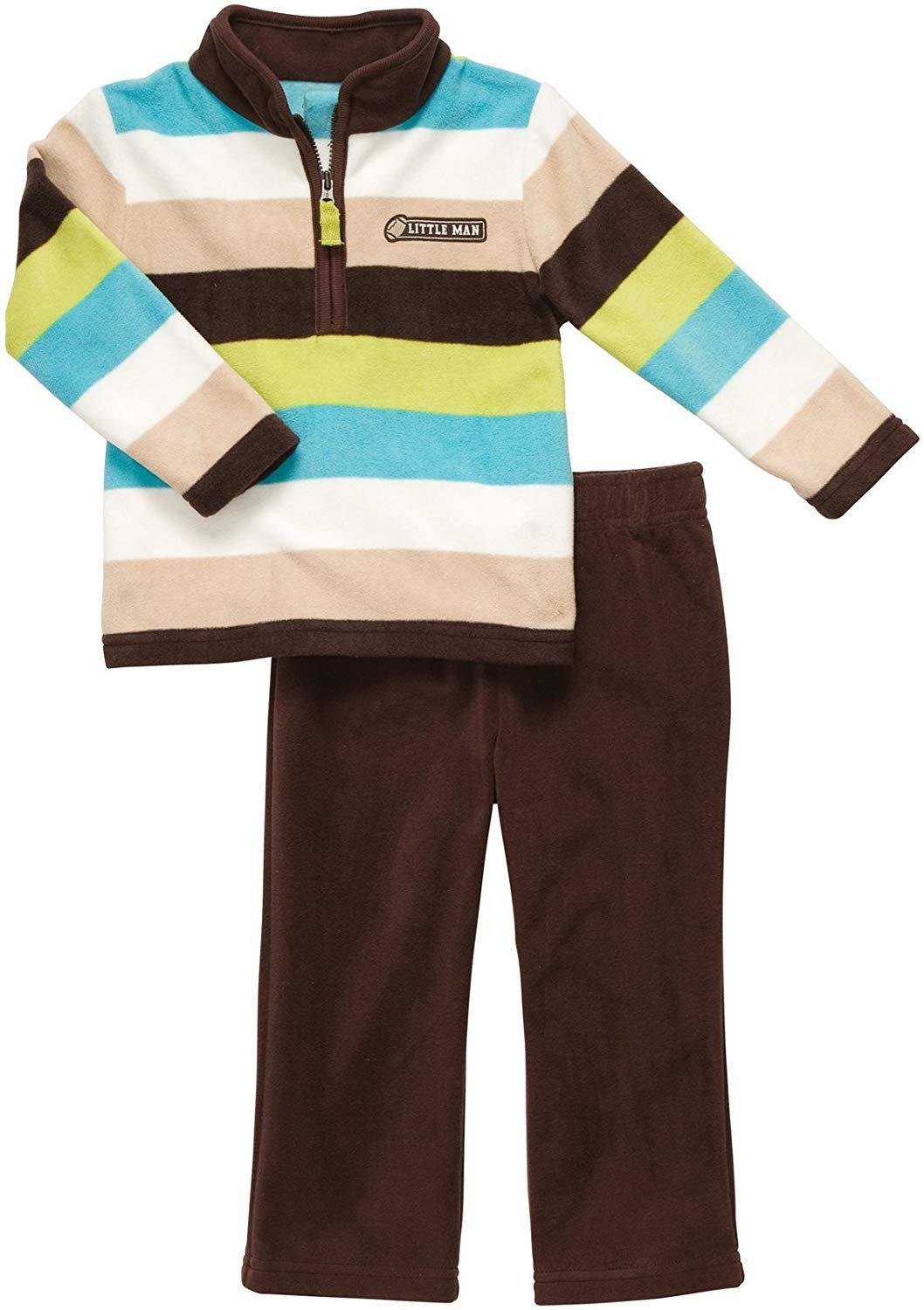 Carter's Baby Boy's Infant Two Piece Fleece Pant Set - Multi Stripes