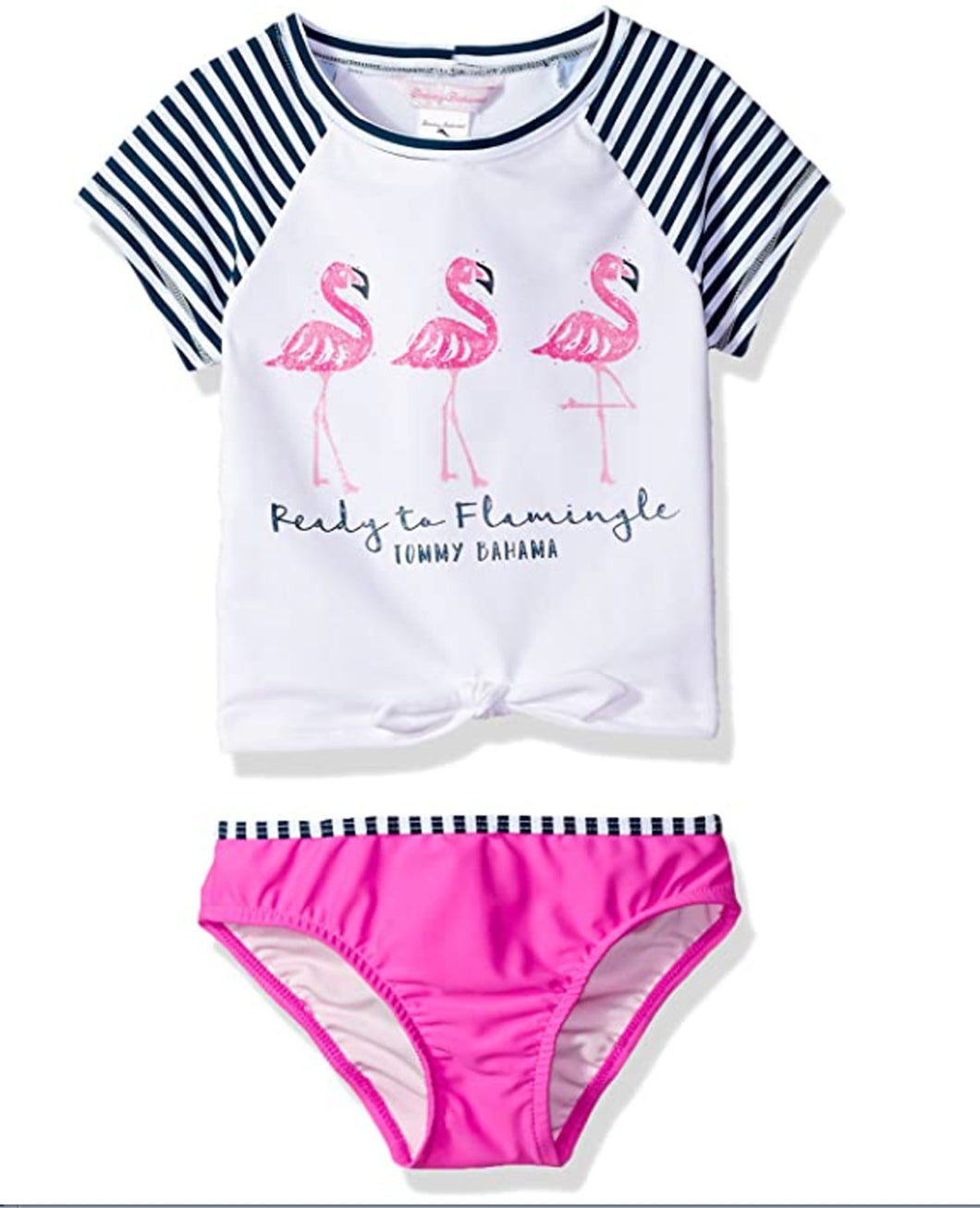 Tommy Bahama Girls' 2-Piece Rashguard and Swim Bottoms Set