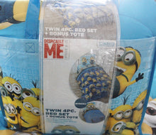 Load image into Gallery viewer, Despicable Me 4-Piece Twin Bedding Set Comforter and Sheet Set with Bonus Tote
