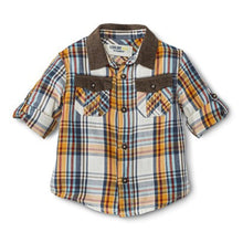 Load image into Gallery viewer, Genuine Kids Made By Oshkosh Big Boys' Plaid Button Down Long Sleeve Shirt Multi
