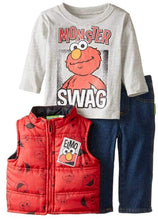 Load image into Gallery viewer, Sesame Street Elmo Little Boys' Toddler 3 Piece Vest SET
