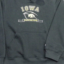 Load image into Gallery viewer, Iowa Hawkeys Boys Black Fleece Hooded Sweatshirt
