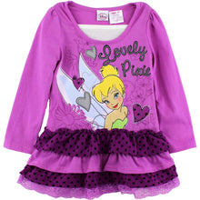 Load image into Gallery viewer, Disney Girls' Long Sleeve Tinkerbell Ruffle Dress
